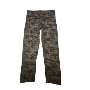 Spanx Look at Me Now Seamless Camo Leggings Green Camouflage High Waisted XL